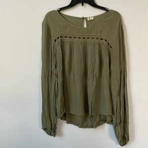 Olive Long Sleeve Top